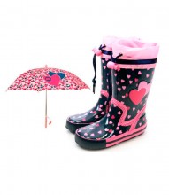 сапожки для девочек+зонтик